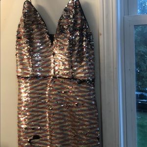Multi colored sequin dress